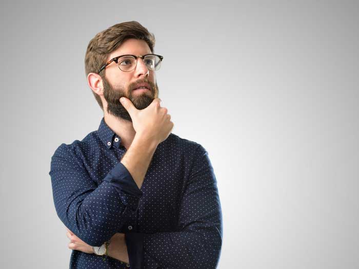 A man deciding if he needs mortgage protection