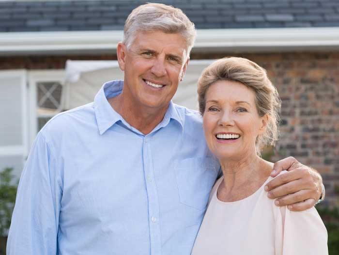 A couple considering a home reversion plan