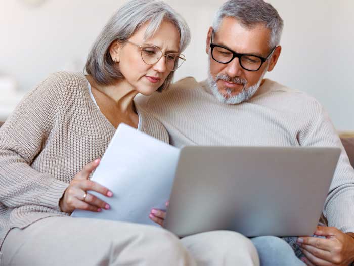 couple looking at equity release